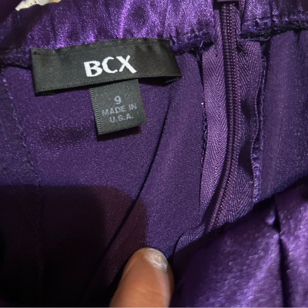 BCX Purple Ruched dress
